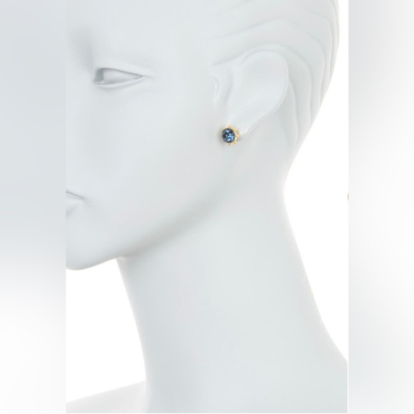 New KATE SPADE gold-tone bezel set crystal stud earrings - Montana - Picture 2 of 2